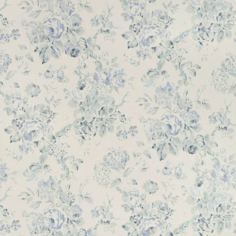 Sample P2018106.153.0 Garden Roses Wp Blue Botanical Lee Jofa Wallpaper