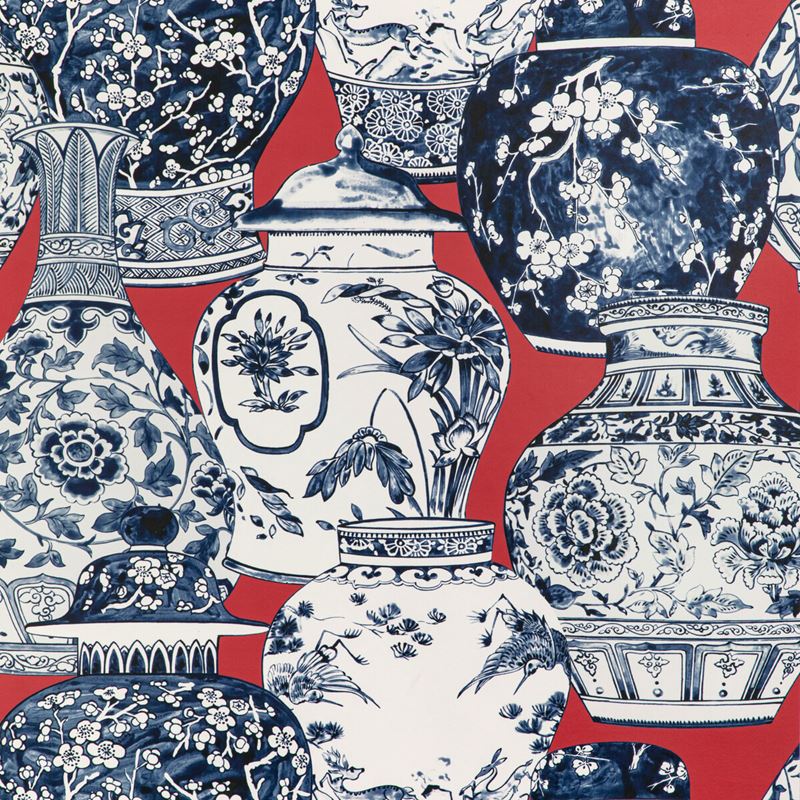 Sample P2020108.1950.0 Pandan Paper, Chili Blue by Lee Jofa Wallpaper