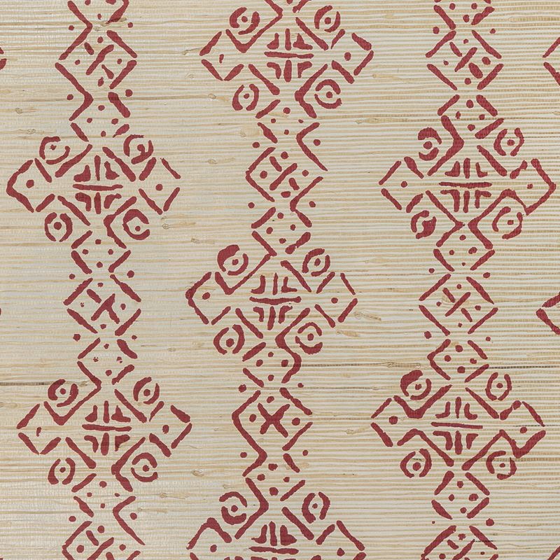 Sample PBFC-3529.717.0 Mali Grasscloth, Ruby by Lee Jofa Wallpaper