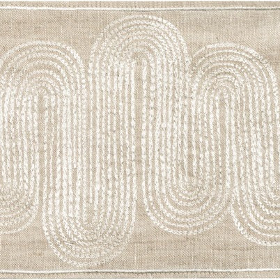 Sample T30807.1.0 Ischia Tape, Ivory by Kravet Couture Fabric