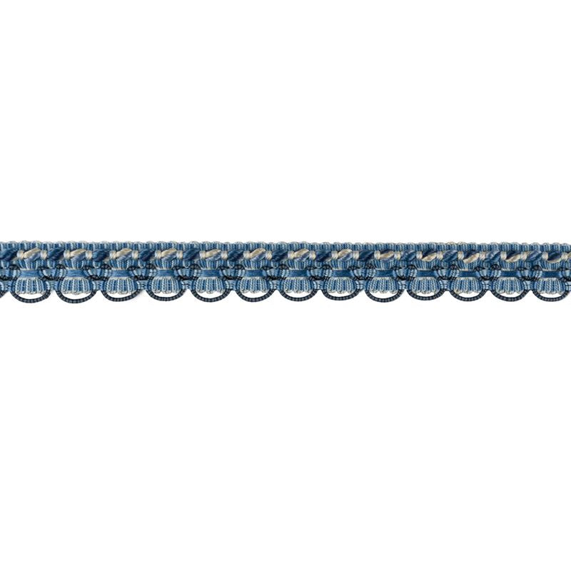 Sample T8012517-5 Soie Gimp Canton Blue Brunschwig and Fils Fabric