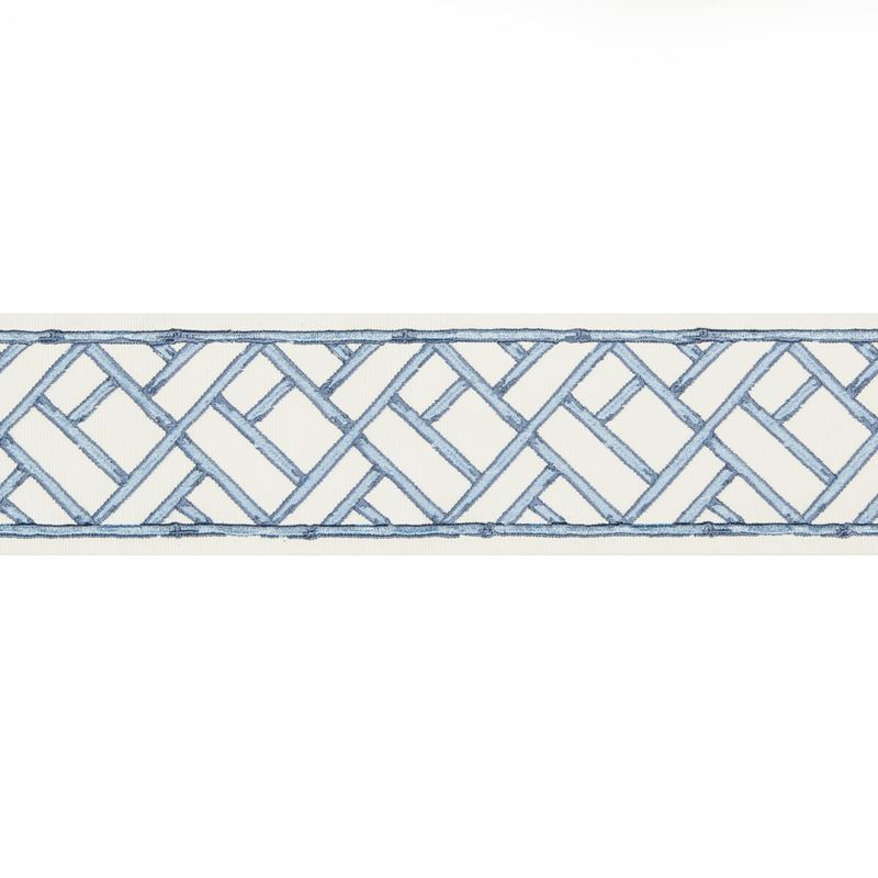 Sample T8019103-15 Torana Tape French Blue Brunschwig and Fils Fabric