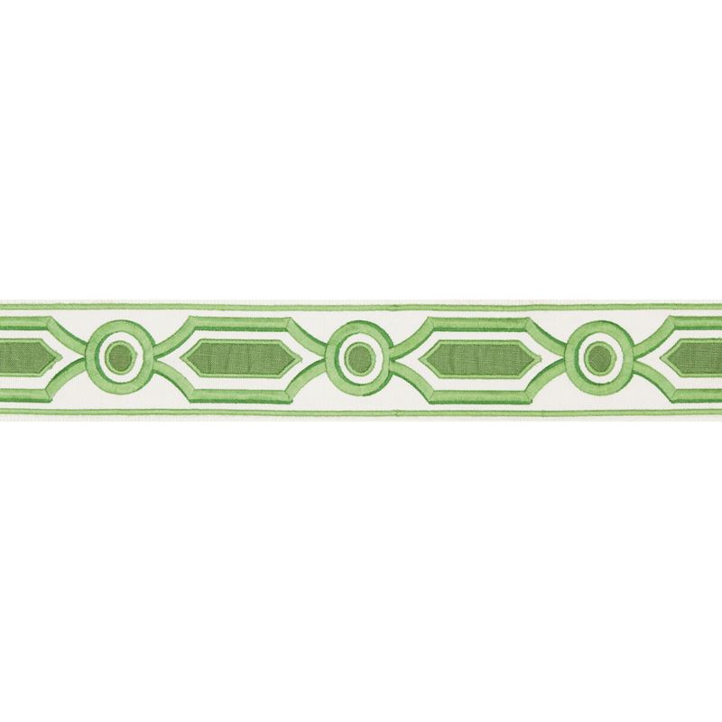 Sample T8019105-3 Ganden Tape Green Brunschwig and Fils Fabric