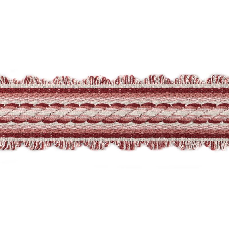 Sample T8020101.19.0 Jacqueline Braid Red Brunschwig and Fils Fabric