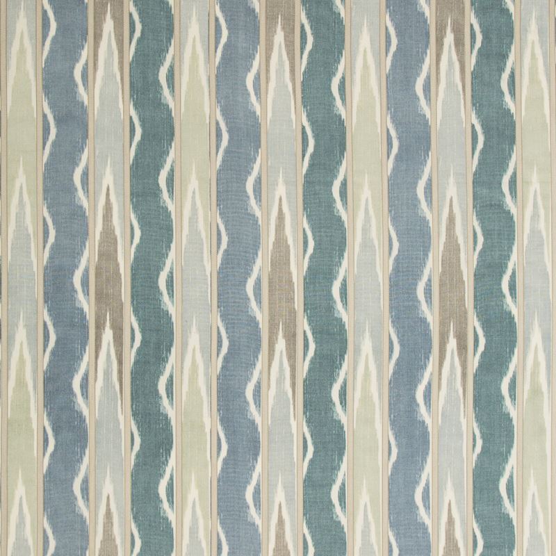 Sample UBUD.15.0 Ubud Blue Ikat Kravet Couture Fabric