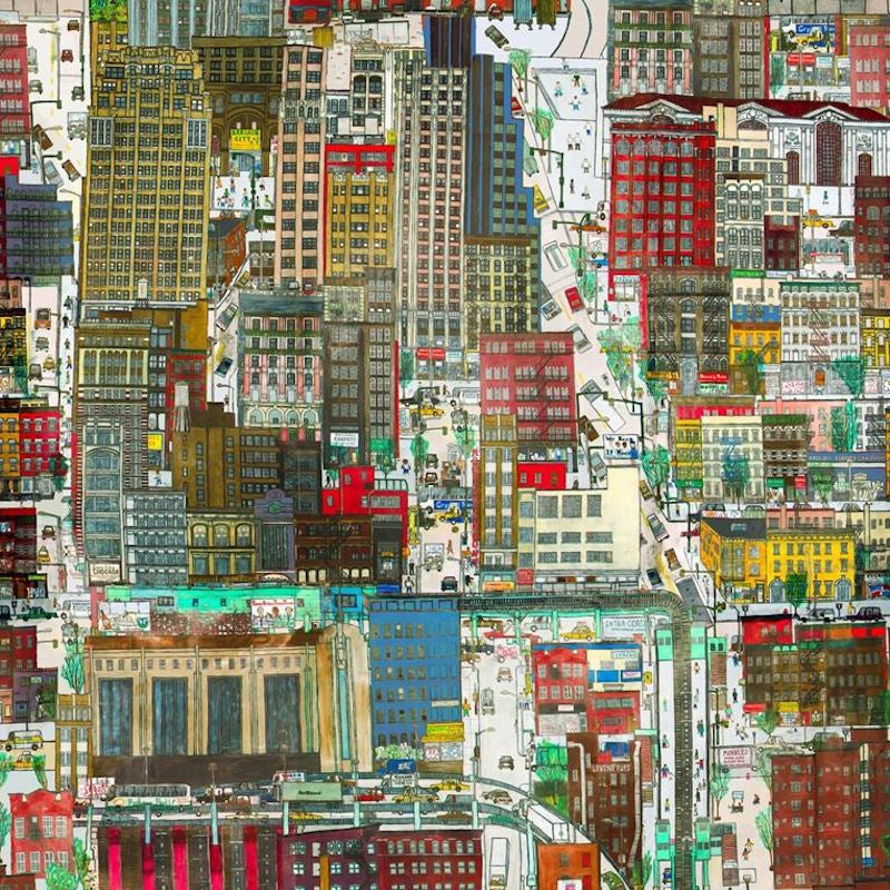 Sample W3583.319.0 Urban Planning, Multi by Kravet Couture Wallpaper