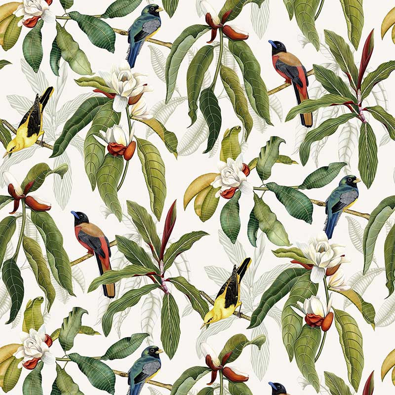 Purchase Sample - W7612-03 Michelia Ivory Osborne & Little Wallpaper
