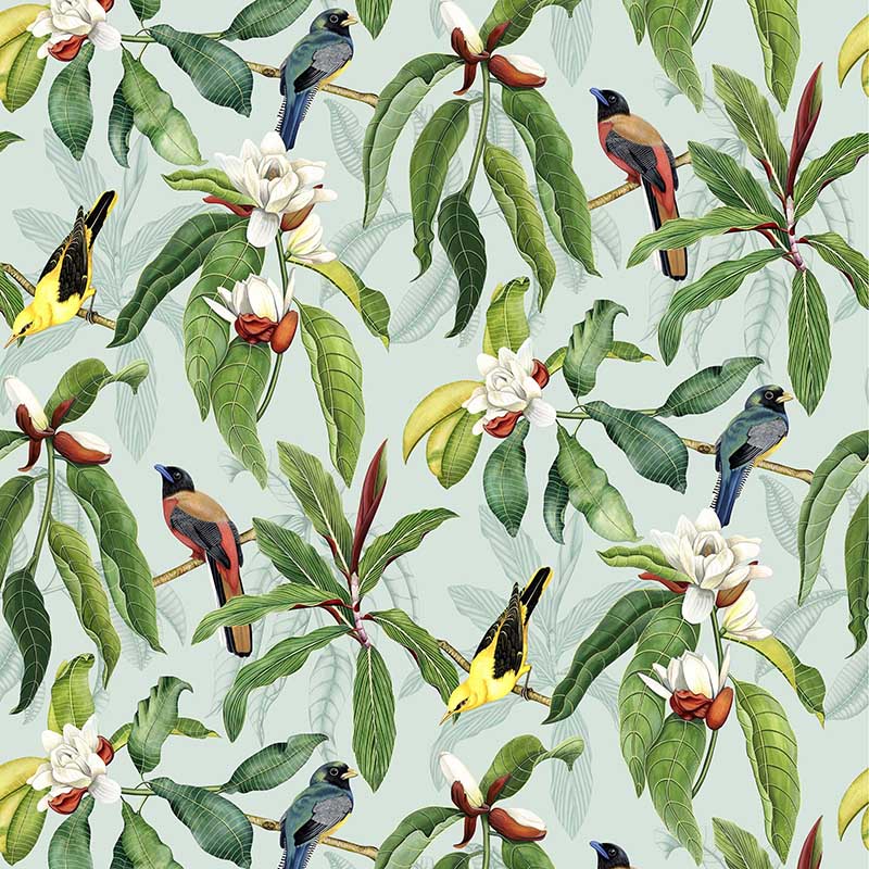 Purchase Sample - W7612-04 Michelia Eau De Nil Osborne & Little Wallpaper