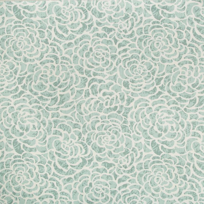 Sample WAVE.13.0 Turquoise Multipurpose Botanical Foliage Fabric by Kravet Basics