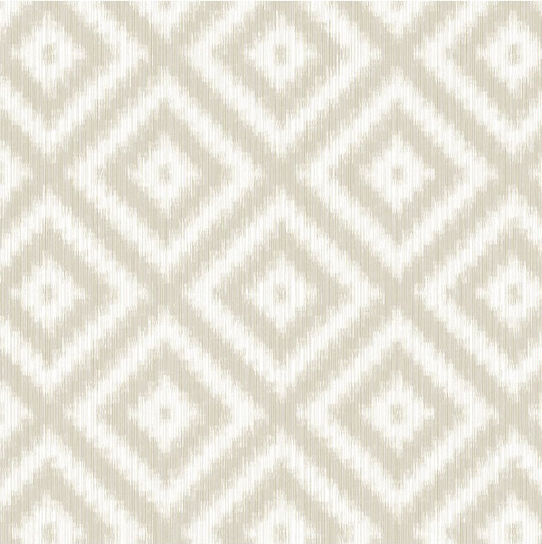 Sample WBP10805.WT.0 Ikat Diamond Kahki Diamond Winfield Thybony Wallpaper