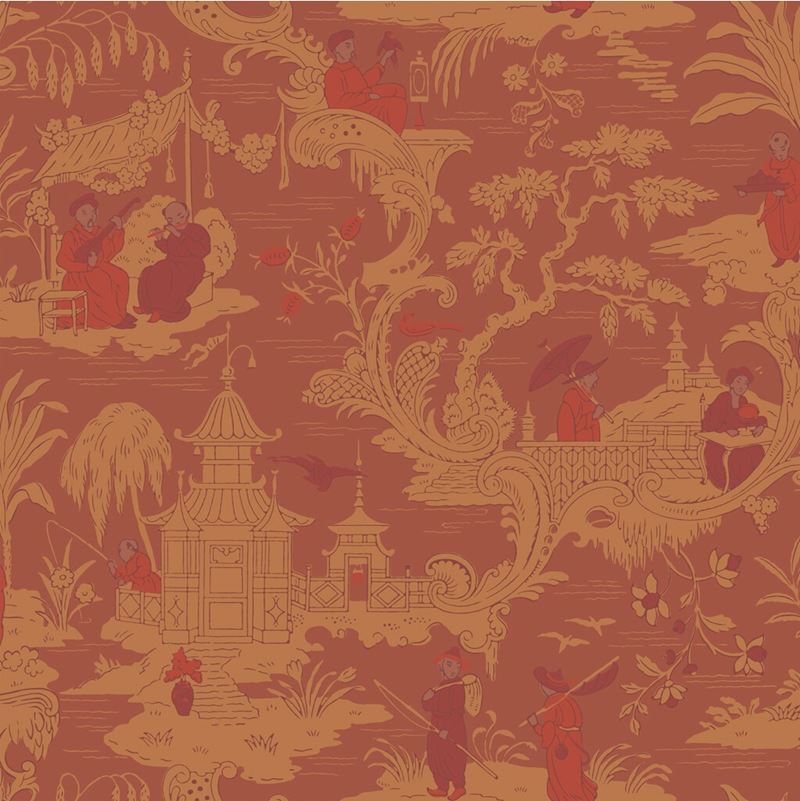 Shop 100/8041 Cs Chinese Toile Red By Cole and Son Wallpaper