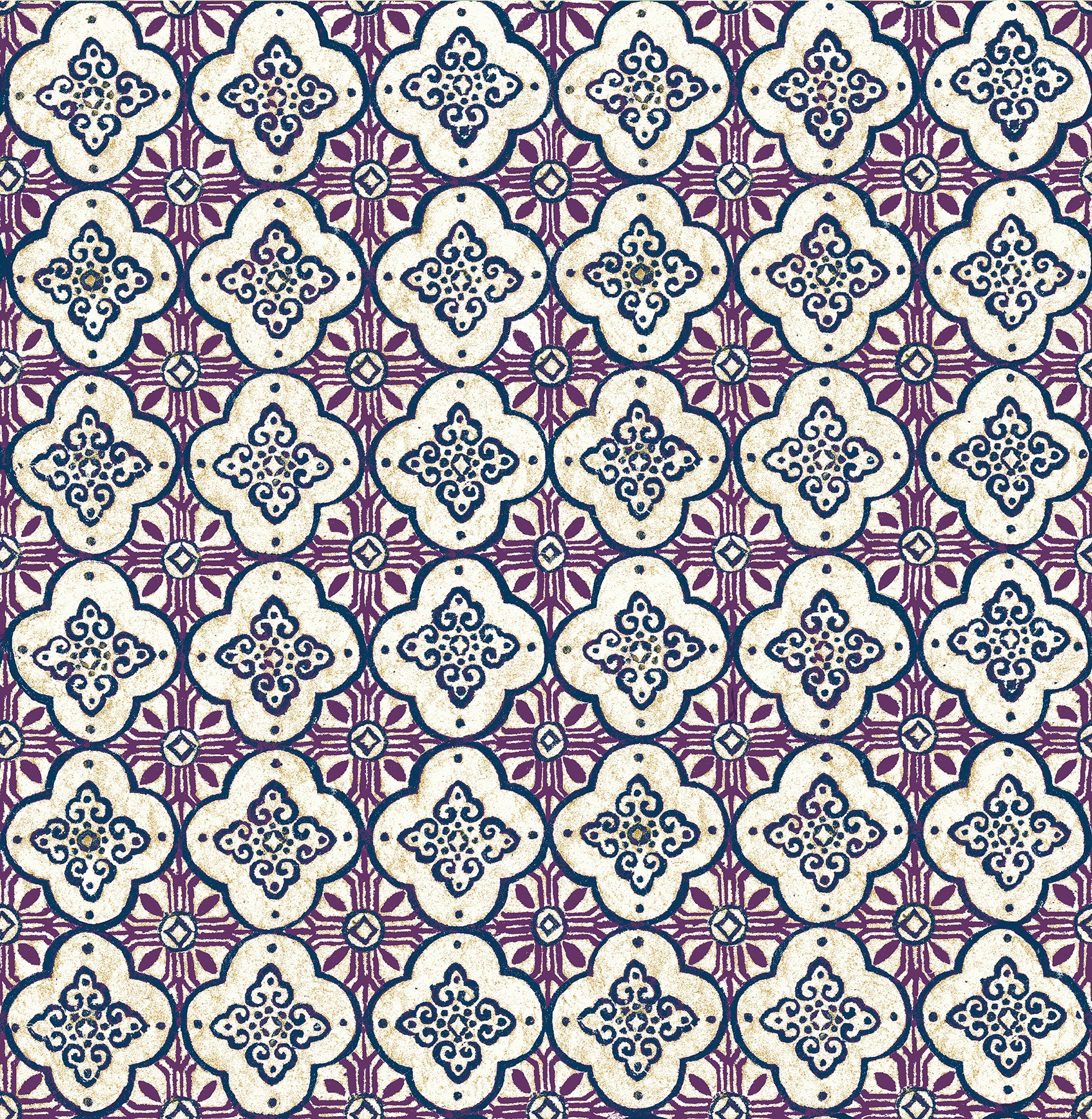 Select 1014-001852 Kismet Violet Geo Violet Quatrefoil Wallpaper A Street Prints Wallpaper
