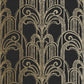 Select Graham & Brown Wallpaper Art Deco Black and Gold Removable Wallpaper