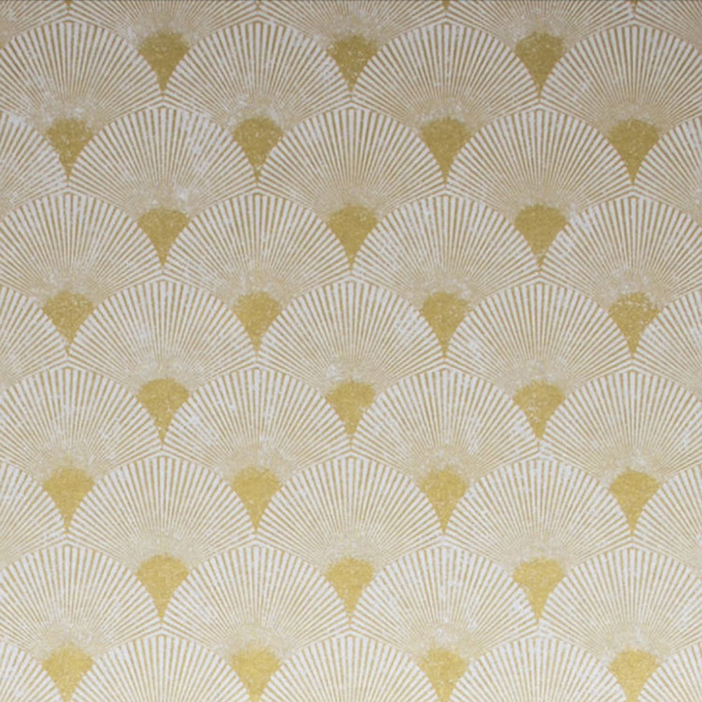 Graham Brown Art Deco Gold and Pearl Wallpaper