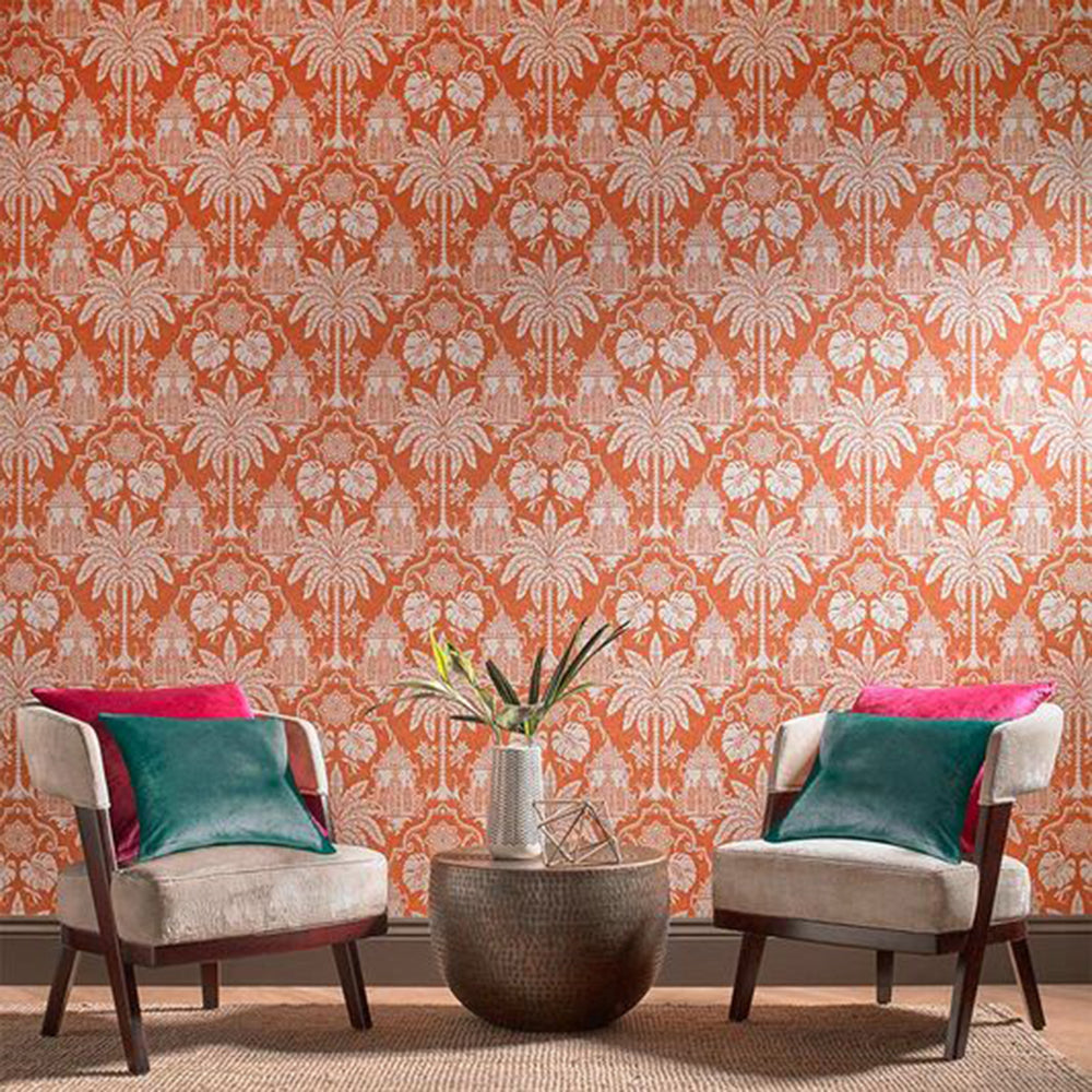 Acquire Graham & Brown Wallpaper Imperial Orange Removable Wallpaper_2