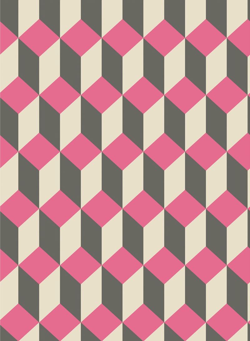 Buy 105/7033 Cs Delano Pink And Black By Cole and Son Wallpaper