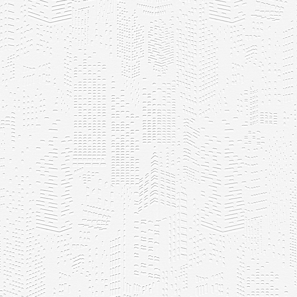 11004-10 | Skyline Paintable Wallpaper, Whites - Erismann Wallpaper