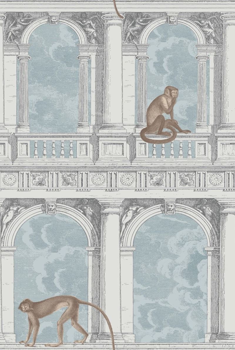 Buy 114/8015 Cs Procuratie Con Vista Stone And Powder Blue By Cole and Son Wallpaper