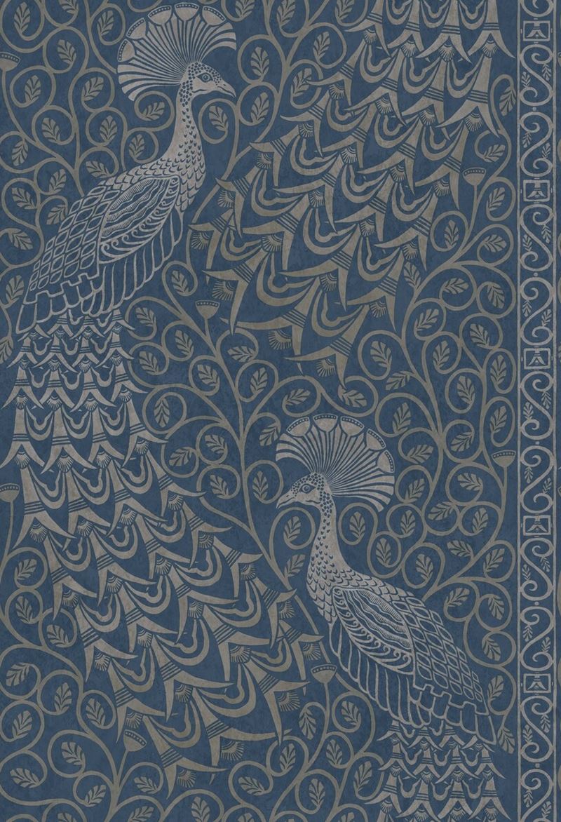 Order 116/8029 Cs Pavo Parade Msilver Denim By Cole and Son Wallpaper