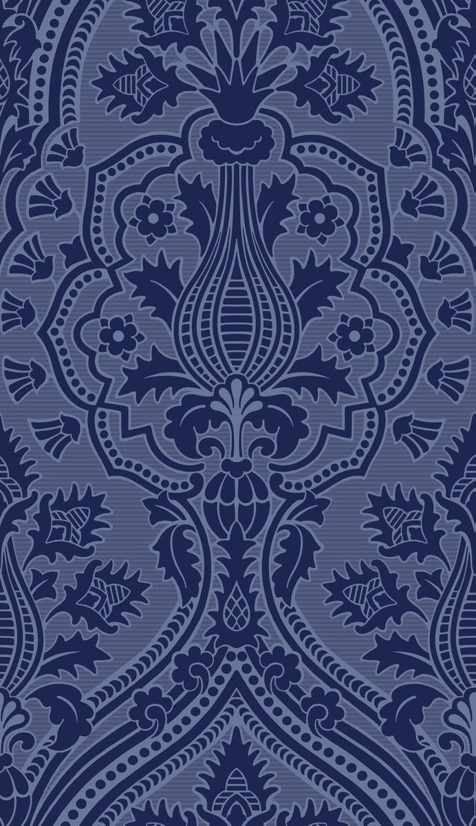 View 116/9033 Cs Pugin Palace Flock Hyacin By Cole and Son Wallpaper