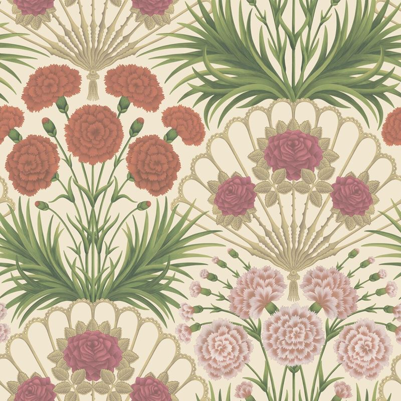 Buy 117/14045 Cs Flamenco Fan Fuchsia Rouge Metal Gld Cream By Cole and Son Wallpaper