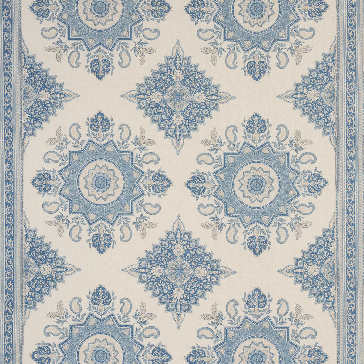 Purchase 176484 Montecito Medallion, China Blue by Schumacher Fabric