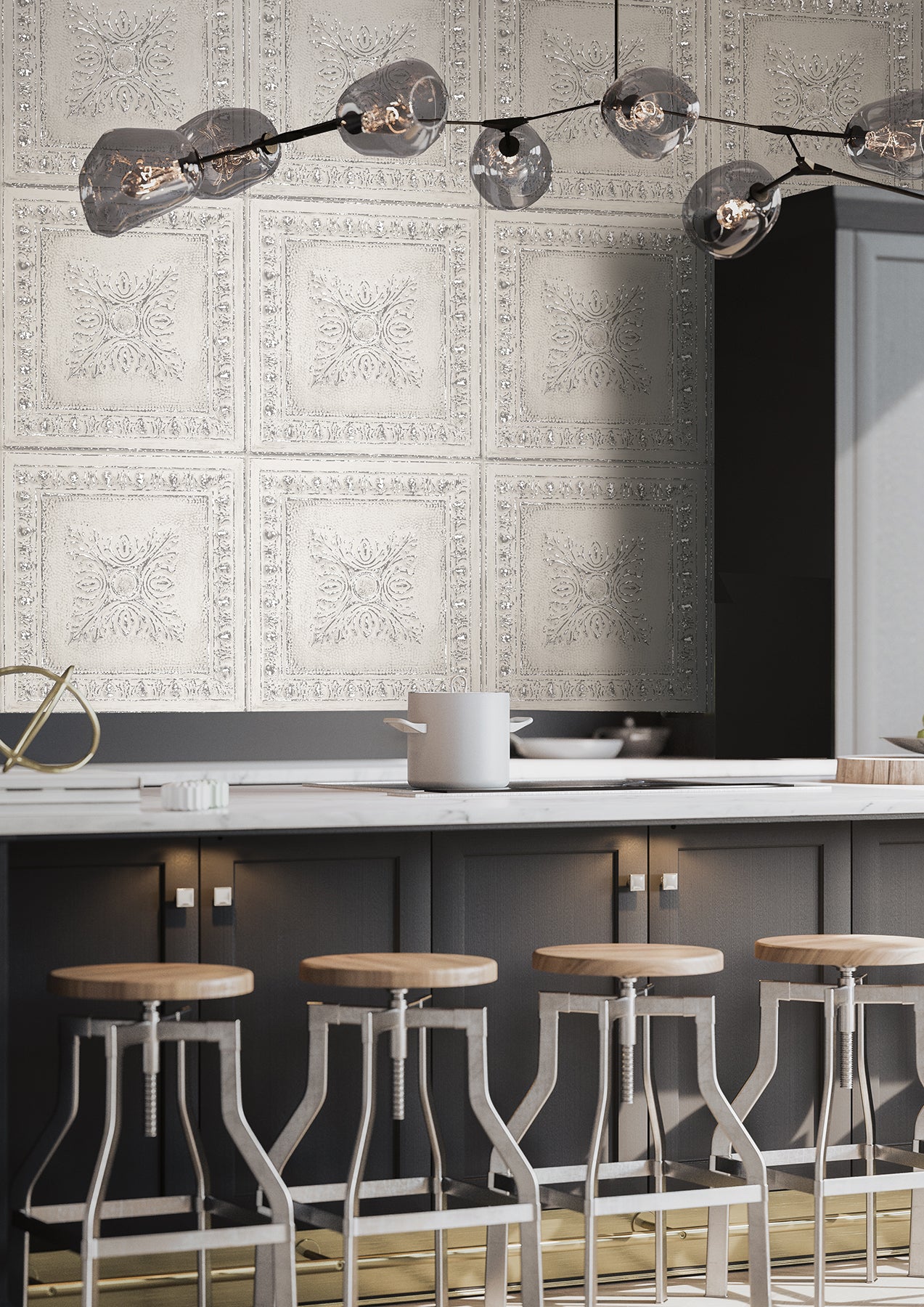 View 2540-24031 Restored Off-White Faux Effects A-Street Prints Wallpaper