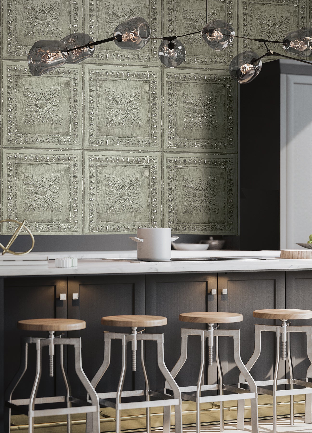 Save on 2540-24033 Restored Mint Faux Effects A-Street Prints Wallpaper