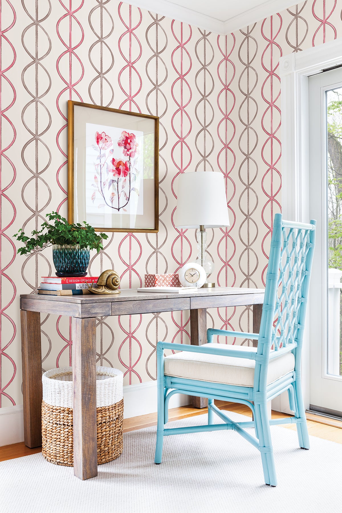 Order 2656-004009 Catalina Pink Geometrics A-Street Prints Wallpaper