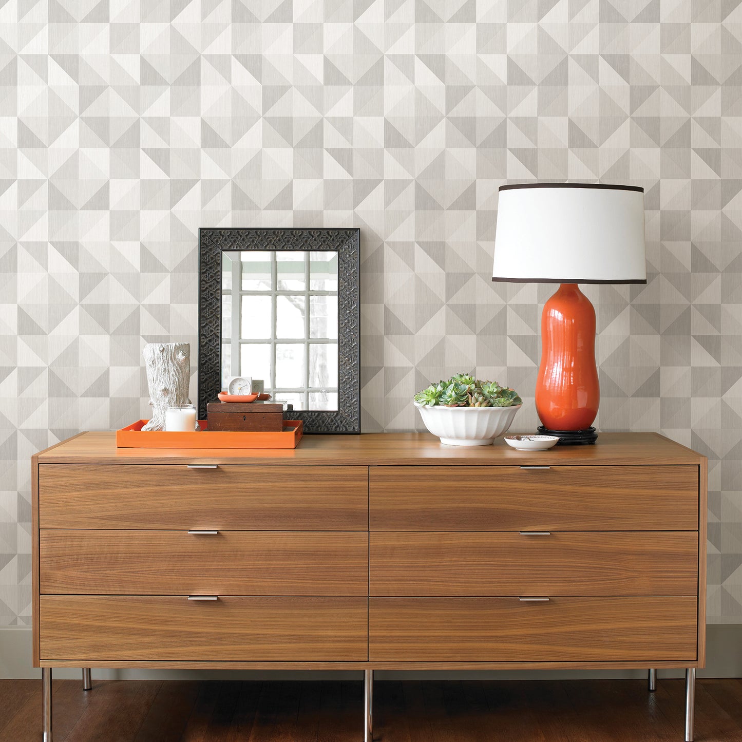 Save on 2697-22625 Puzzle Light Grey Geometric A-Street Prints Wallpaper