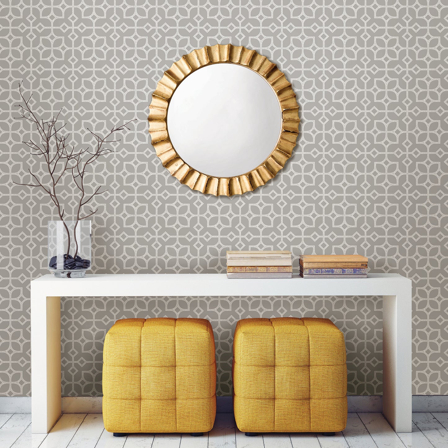 Purchase 2697-78024 Maze Light Grey Tile A-Street Prints Wallpaper