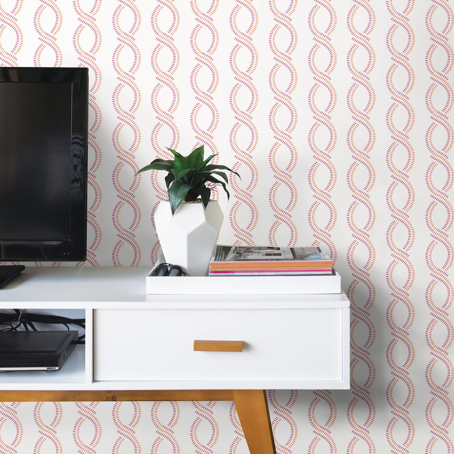 Buy 2697-78063 Helix Pink Stripe A-Street Prints Wallpaper