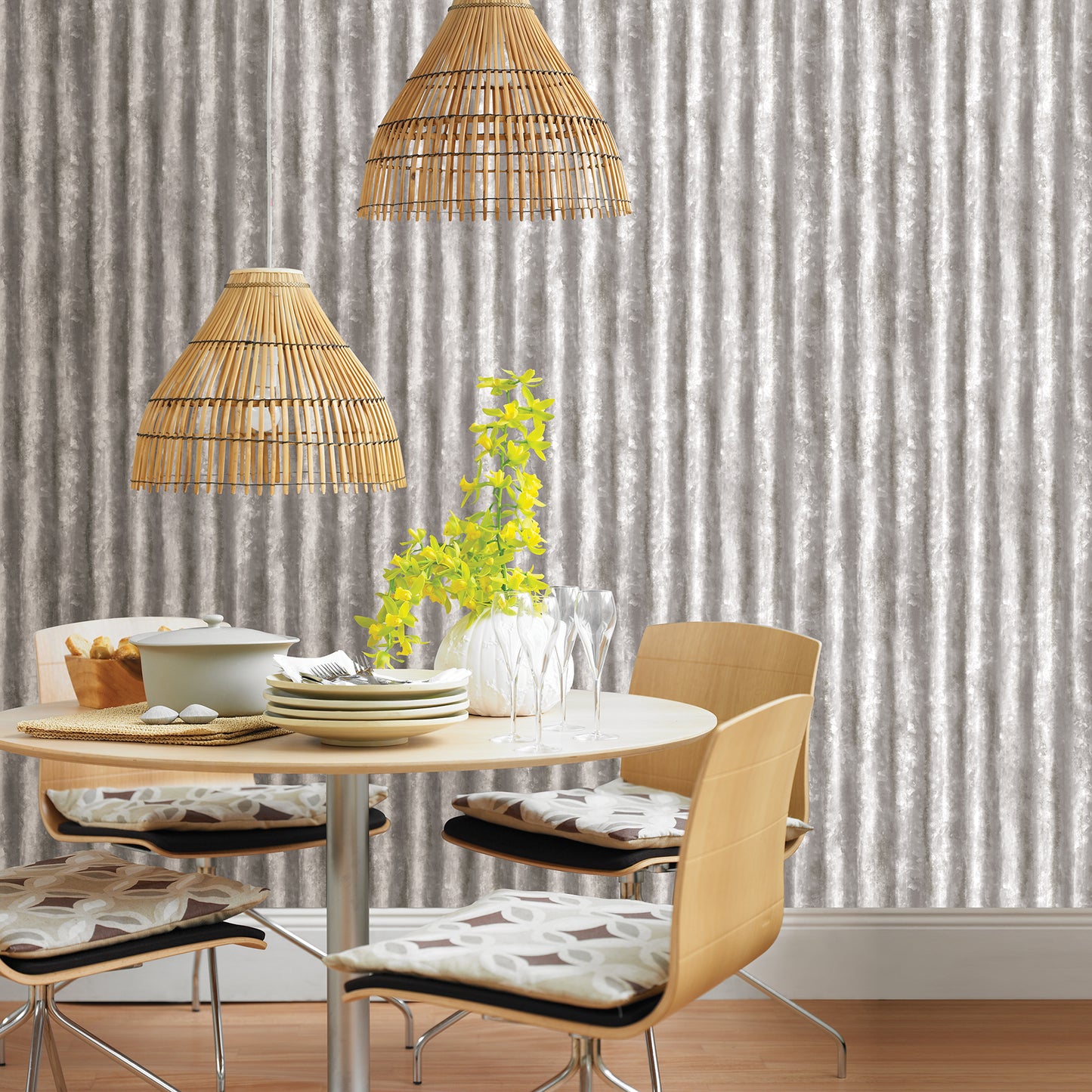 Purchase 2701-22336 Reclaimed Silver Textured A-Street Prints Wallpaper