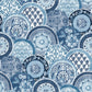 View 2744-24148 Solstice Blue Medallions A-Street Prints Wallpaper