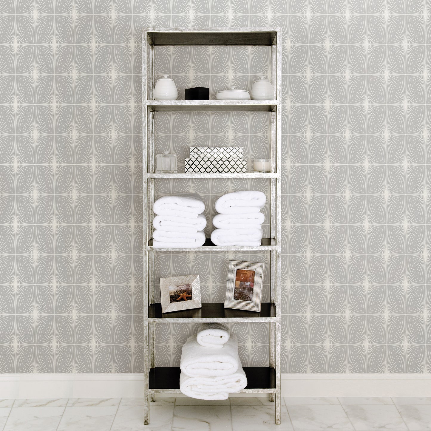 Find 2766 23871 Kitchen Bath Essentials Draper Grey Geometric Brewster Wallpaper