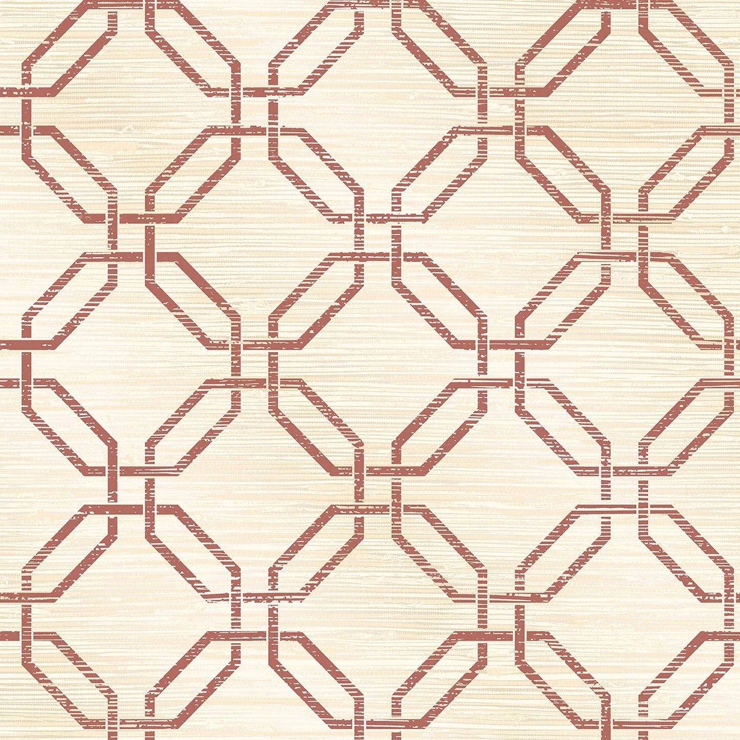 Acquire 2766-24408 KItchen Bath Essentials Phaius Burgundy Trellis Brewster Wallpaper