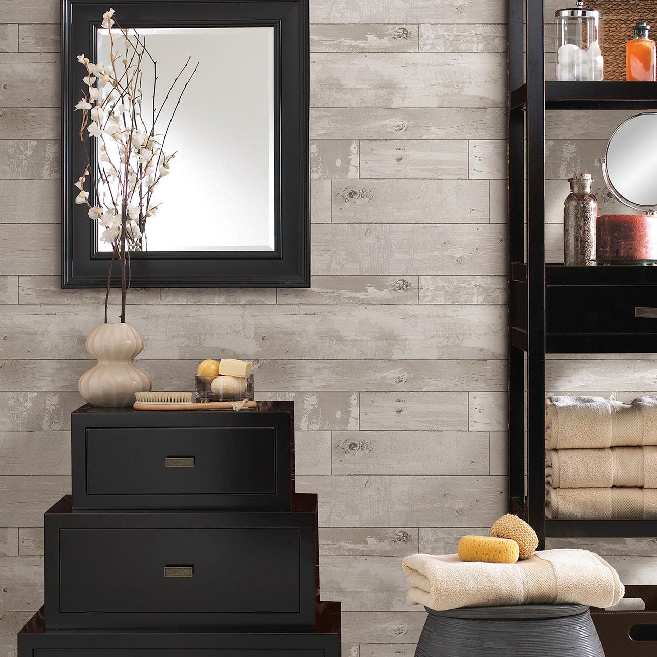 Acquire 2767 20131 Harbored Light Grey Distressed Wood Panel Techniques Finishes Iii Brewster