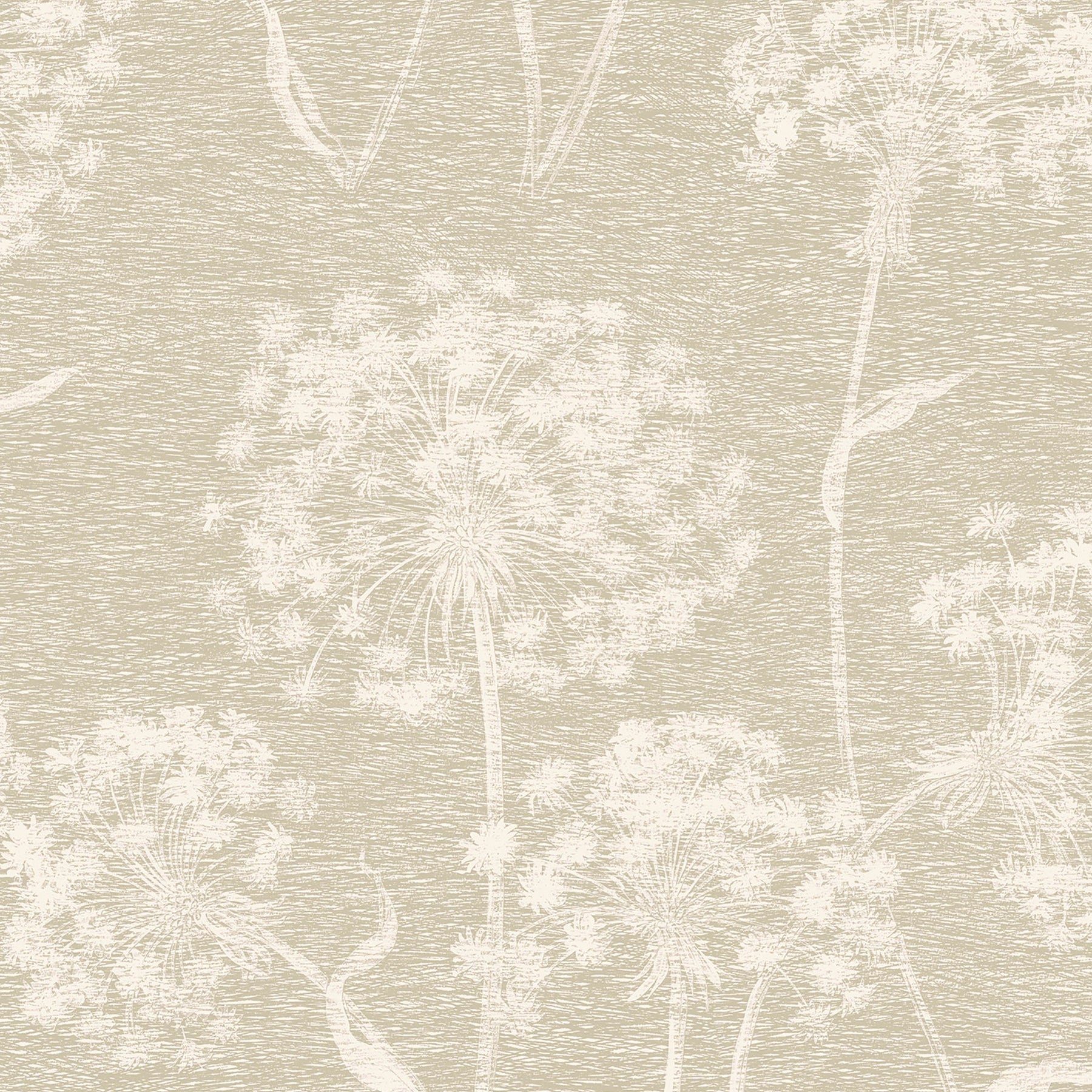 Wallshoppe Dandelion Floral Print Wallpaper