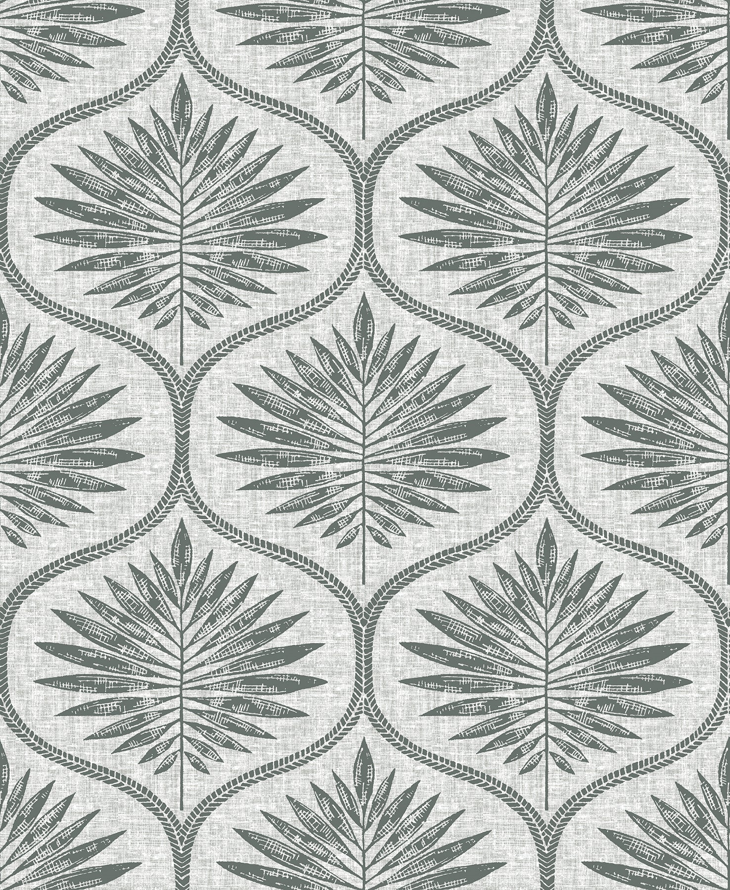 A-Street Prints Chiniile Grey Linen Texture Wallpaper