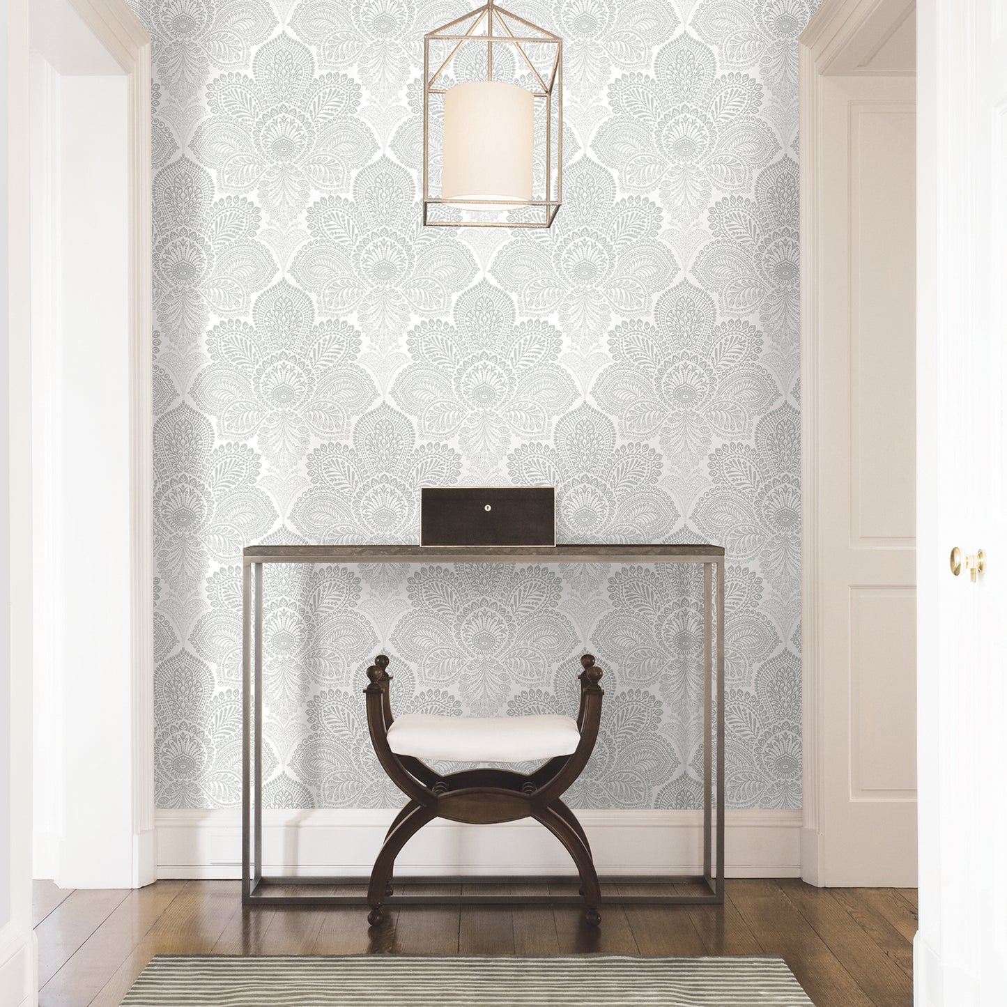 Buy 2861-25730 Equinox Triumph Off-White Medallion Off-White A-Street Prints Wallpaper