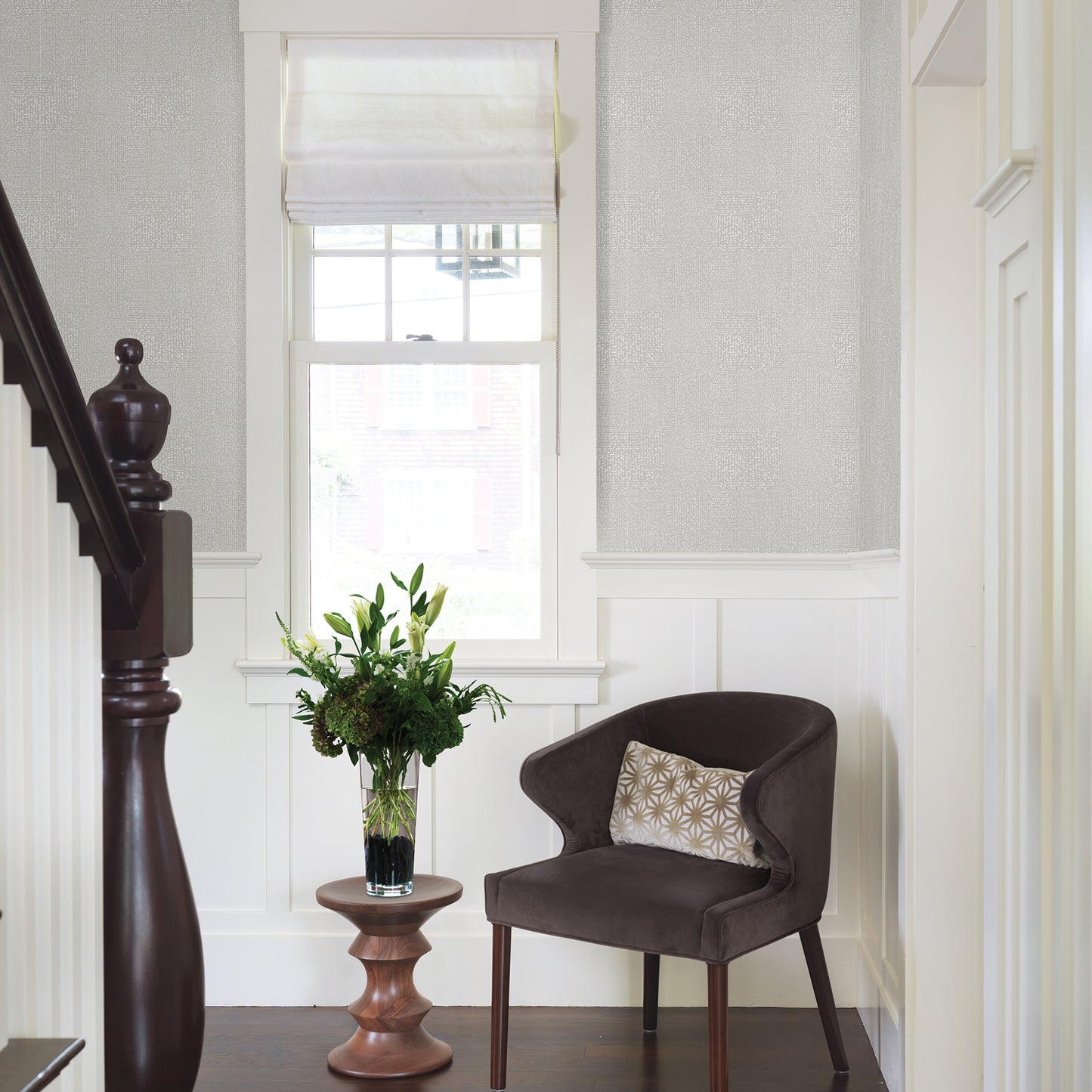 Order 2861-25738 Equinox Zenith Grey Abstract Geometric Grey A-Street Prints Wallpaper