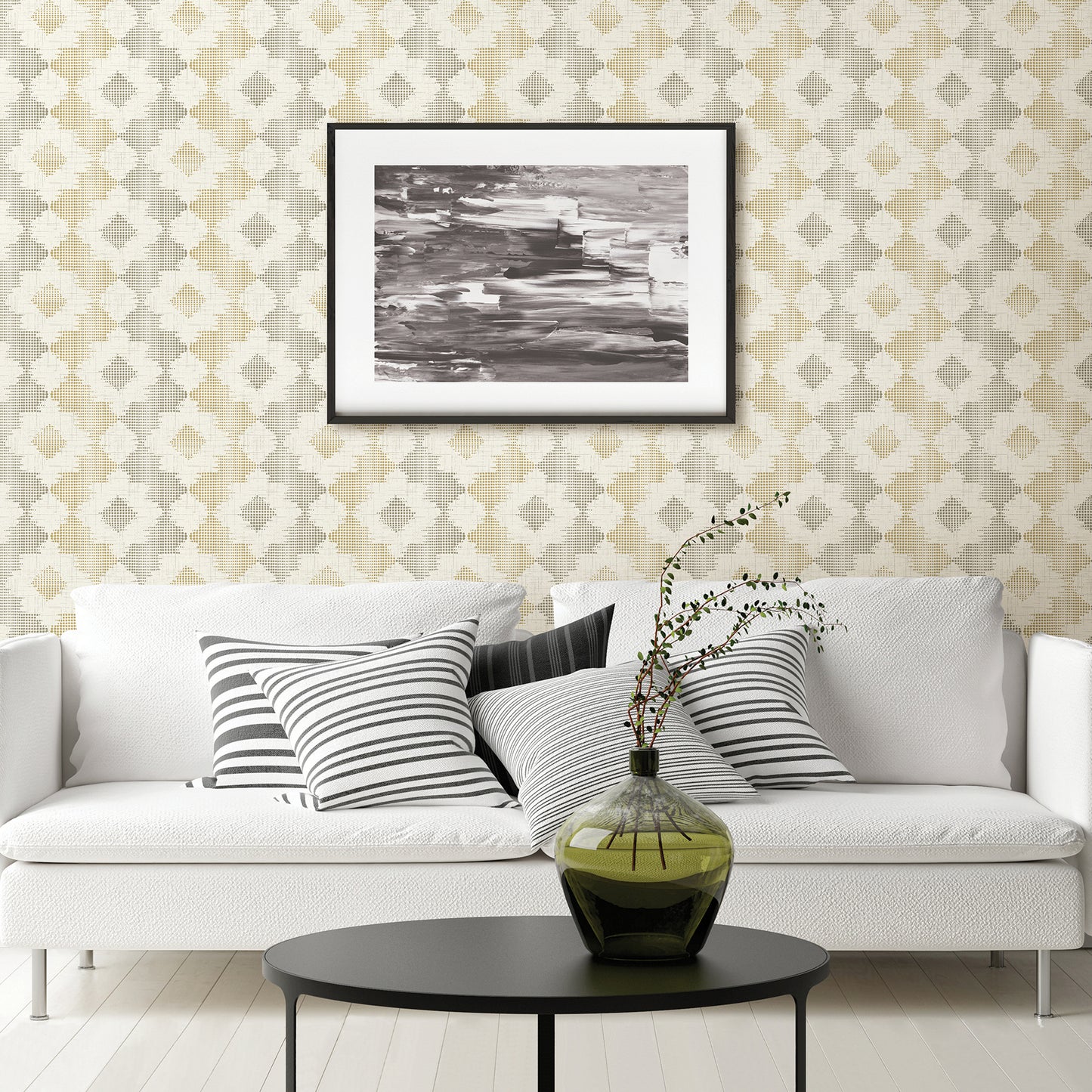 Select 2902-25522 Theory Babylon Mustard Abstract Floral A Street Prints Wallpaper