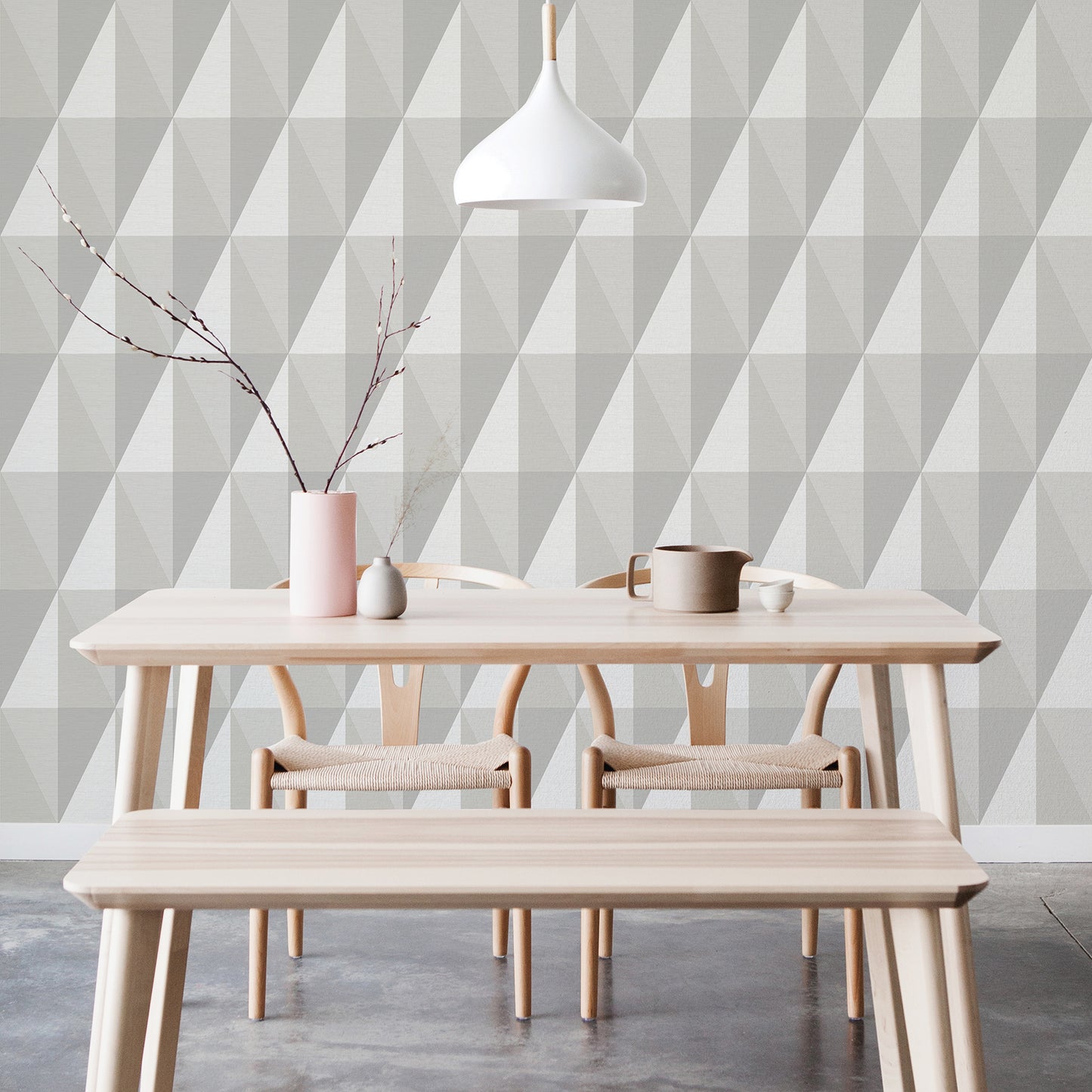 View 2902-25540 Theory Aspect Grey Geometric Faux Grasscloth A Street Prints Wallpaper