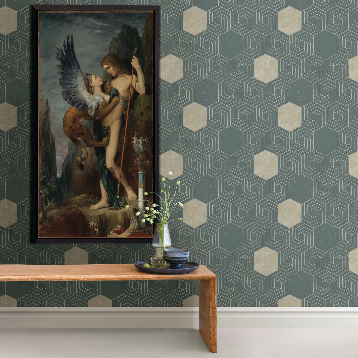 Purchase 2902-25545 Theory Momentum Dark Green Geometric A Street Prints Wallpaper