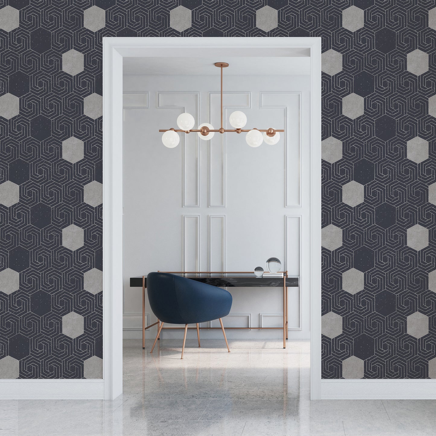 Order 2902-25547 Theory Momentum Navy Geometric A Street Prints Wallpaper