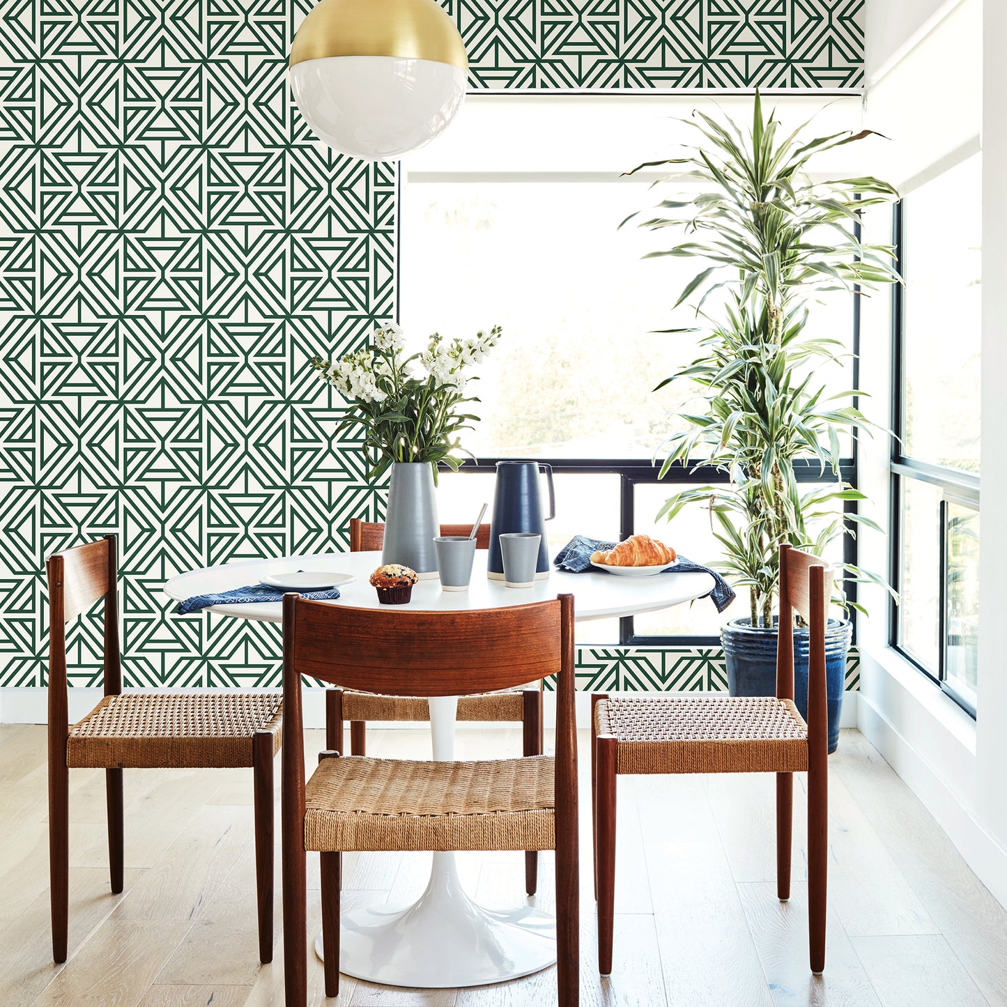 Order 2902-87332 Theory Helios Green Geometric A Street Prints Wallpaper