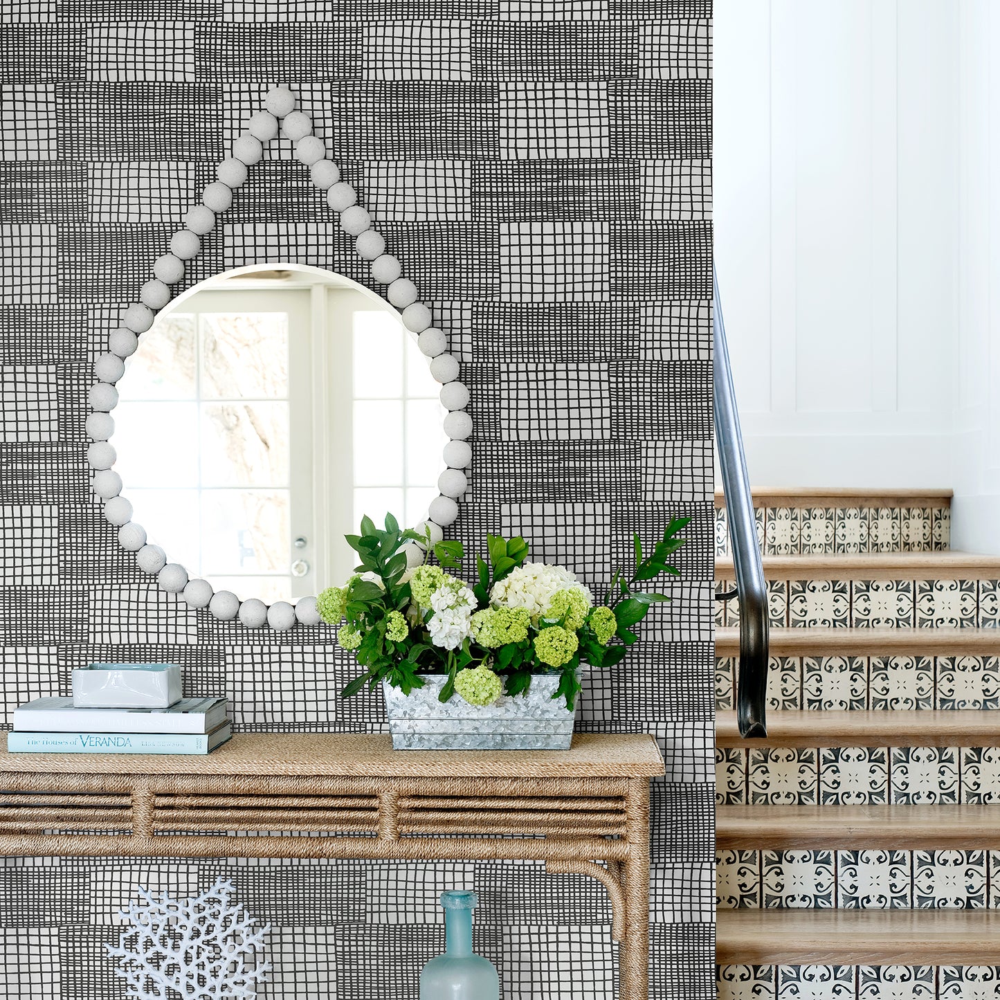 Save on 2903-25824 Blue Bell Maxwell Black Geometric A Street Prints Wallpaper