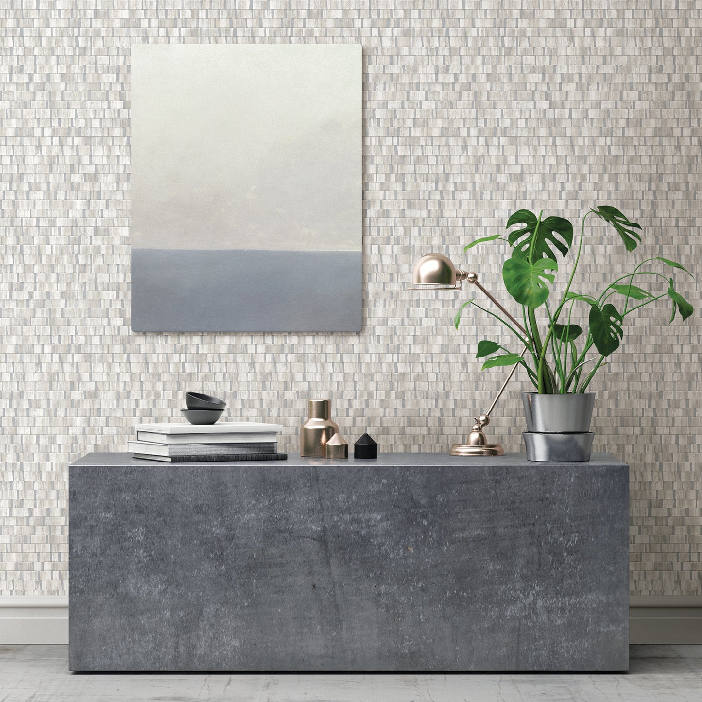 View 2908 24922 Alchemy Dobby Light Grey Geometric A Street Prints Wallpaper