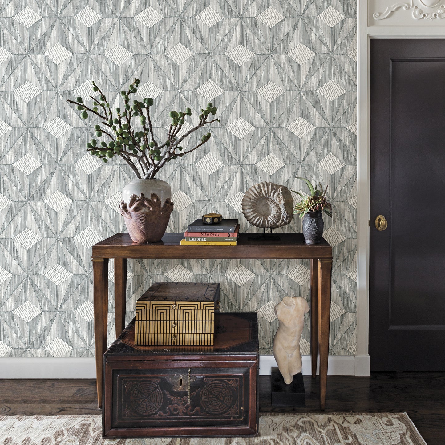 Acquire 2908 87103 Alchemy Paragon Slate Geometric A Street Prints Wallpaper