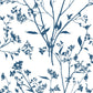 Acquire 2927-80702 Newport Southport Indigo Delicate Branches Indigo A-Street Prints Wallpaper